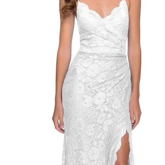 chinese dress ladies Glitter Lace Scallop V Neck Corset Column Dress main image 0